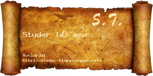 Studer Tímea névjegykártya